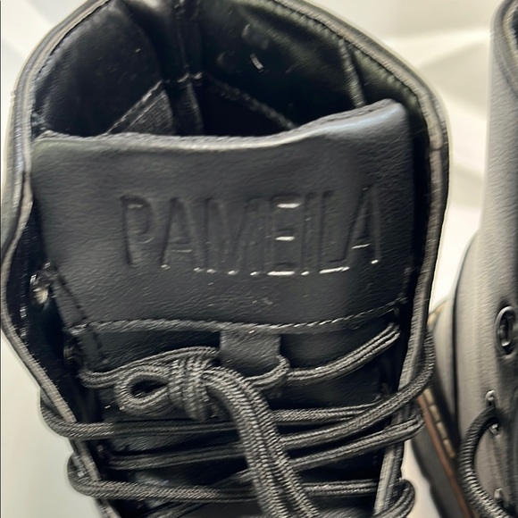 Black Lace Up Boots for Women - Picture 2 of 5